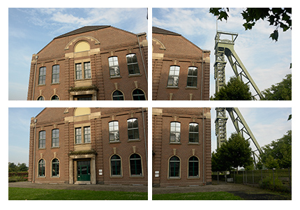 Bild 2: Die 4 Originalaufnahmen mit mittlerer Belichtung